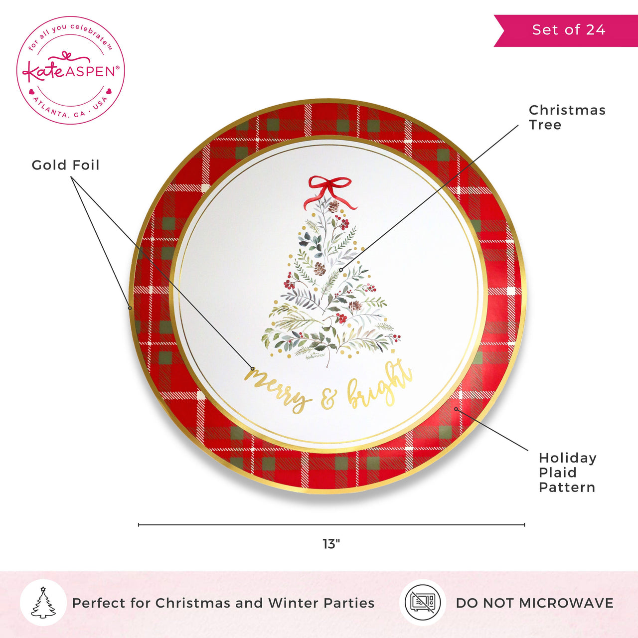 Christmas 13” Charger Plate Placemat | My Wedding Favors | Alternate Image 6