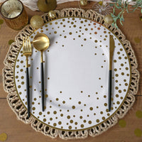 13” Classic Gold Foil Dot Placemat (set of 24) | My Wedding Favors | Alternate Image 2