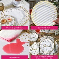 13” Classic Gold Foil Dot Placemat (set of 24) | My Wedding Favors | Alternate Image 5