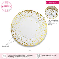 13” Classic Gold Foil Dot Placemat (set of 24) | My Wedding Favors | Alternate Image 6