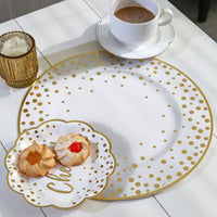 13” Classic Gold Foil Dot Placemat (set of 24) | My Wedding Favors | Alternate Image 7