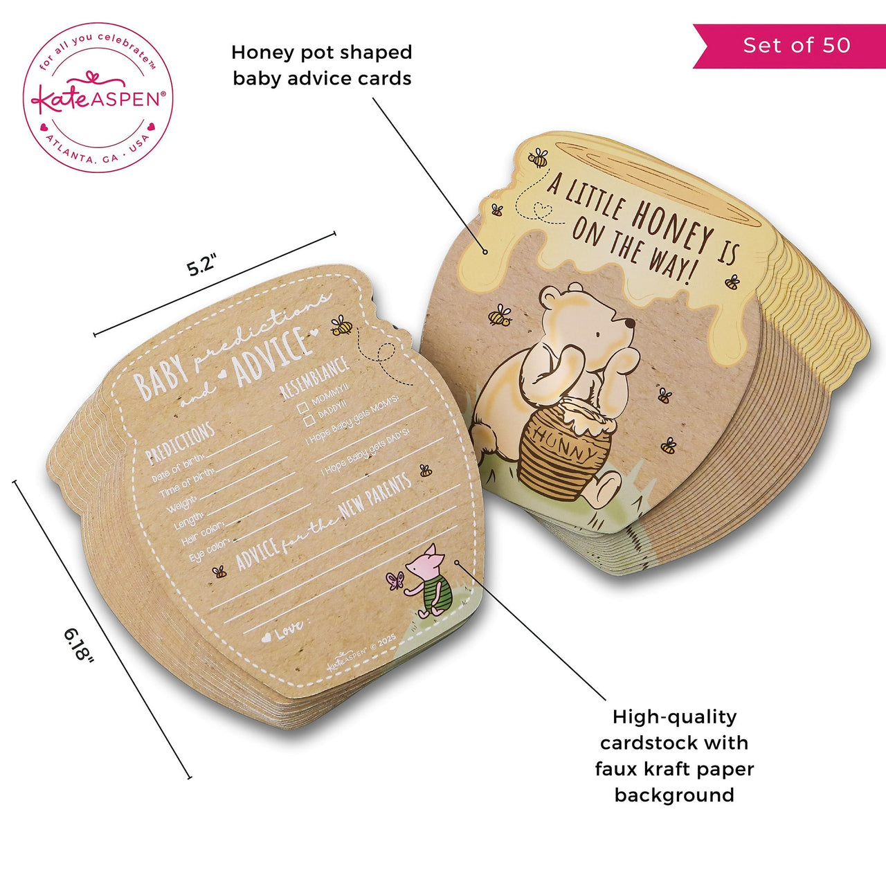 Honey Bear 50pc Cardstock Baby Shower Game Set Alternate Image 6 MWF | Games and Advice Cards
