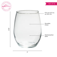 Thumbnail for DIY 9 oz. Stemless Wine Glass (Set of 12)