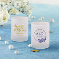 Thumbnail for Custom Design Personalized Frosted Glass Votive (24) - Alternate Image 2 | My Wedding Favors