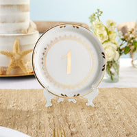 Thumbnail for Tea Time Vintage Plate Table Numbers Bundle (1-12) - Alternate Image 3 | My Wedding Favors