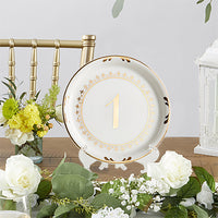 Thumbnail for Tea Time Vintage Plate Table Numbers Bundle (1-12) - Alternate Image 4 | My Wedding Favors