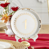 Thumbnail for Tea Time Vintage Plate Table Numbers Bundle (1-12) - Alternate Image 5 | My Wedding Favors