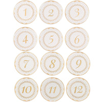Thumbnail for Tea Time Vintage Plate Table Numbers Bundle (1-12) - Alternate Image 2 | My Wedding Favors