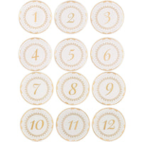 Thumbnail for Tea Time Vintage Plate Table Numbers Bundle (1-12) - Alternate Image 2 | My Wedding Favors