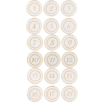 Thumbnail for Tea Time Vintage Plate Table Numbers Bundle (1-18) - Alternate Image 2 | My Wedding Favors