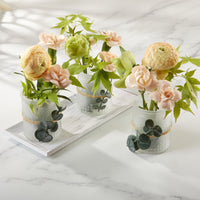 4 Piece Frosted Votive & Tray Set - Alternate Image 2 | My Wedding Favors