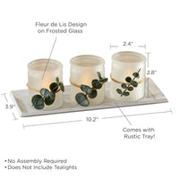 4 Piece Frosted Votive & Tray Set - Alternate Image 6 | My Wedding Favors