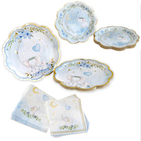 Thumbnail for Blue Elephant Baby Shower 62 Piece Party Tableware Set (16 Guests) - Main Image | My Wedding Favors