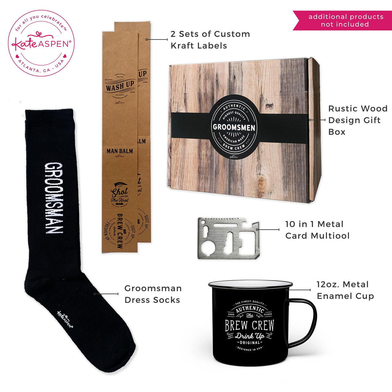 Brew Crew Groomsman Gift Box Kit - Alternate Image 6 | My Wedding Favors