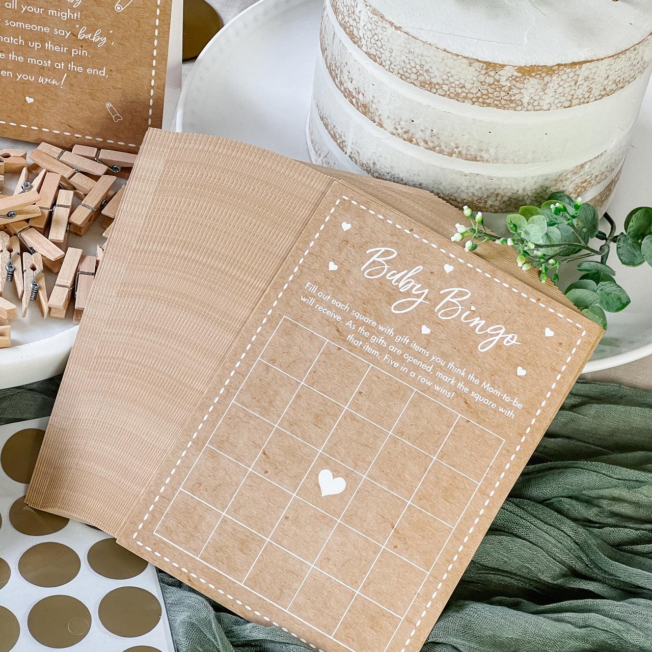 Kraft Baby Shower Game Set - Alternate Image 2 | My Wedding Favors