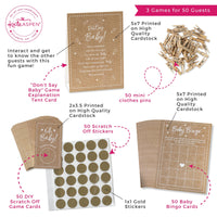 Thumbnail for Kraft Baby Shower Game Set - Alternate Image 6 | My Wedding Favors