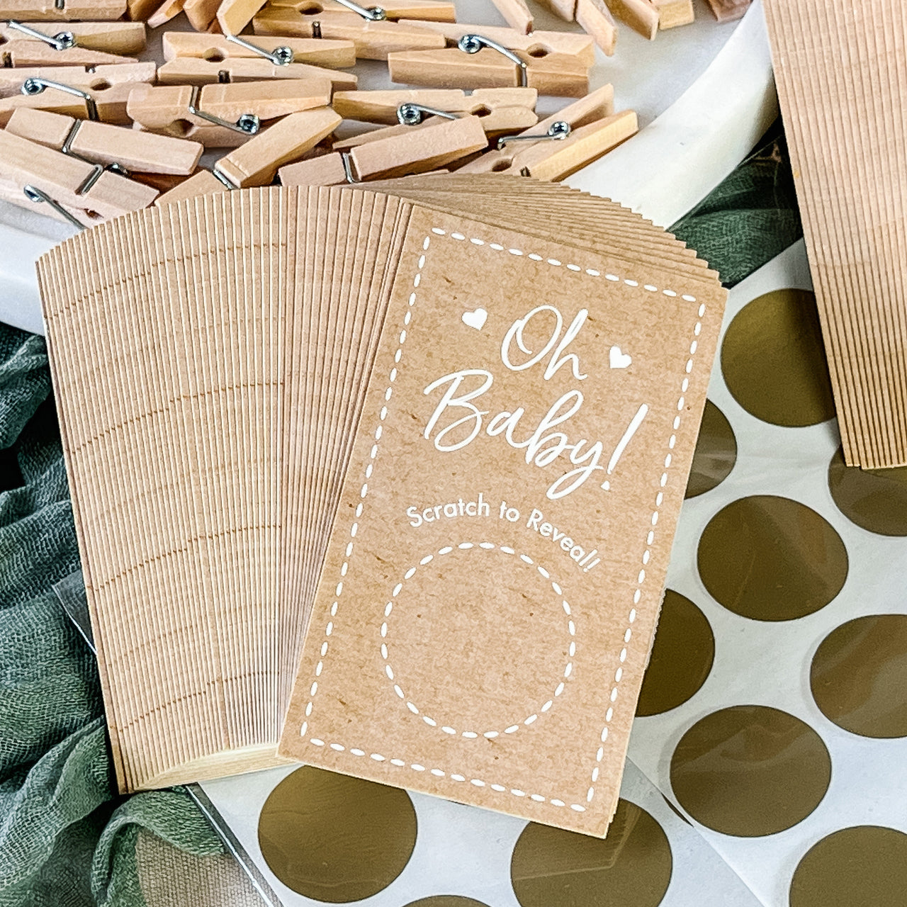 Kraft Baby Shower Game Set - Alternate Image 7 | My Wedding Favors