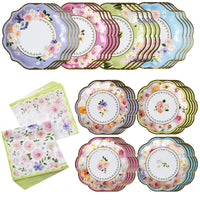 Thumbnail for Tea Time Party 62 Piece Party Tableware Set (16 Guests) - Main Image | My Wedding Favors