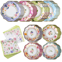 Thumbnail for Tea Time Party 62 Piece Party Tableware Set (16 Guests) - Main Image | My Wedding Favors