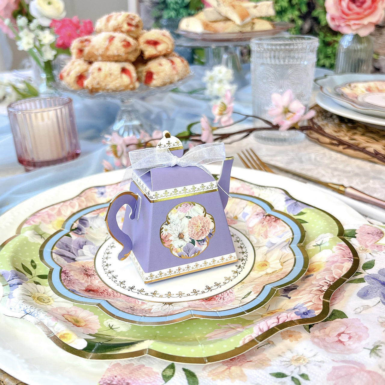 Tea Time Party 62 Piece Party Tableware Set (16 Guests) - Alternate Image 7 | My Wedding Favors