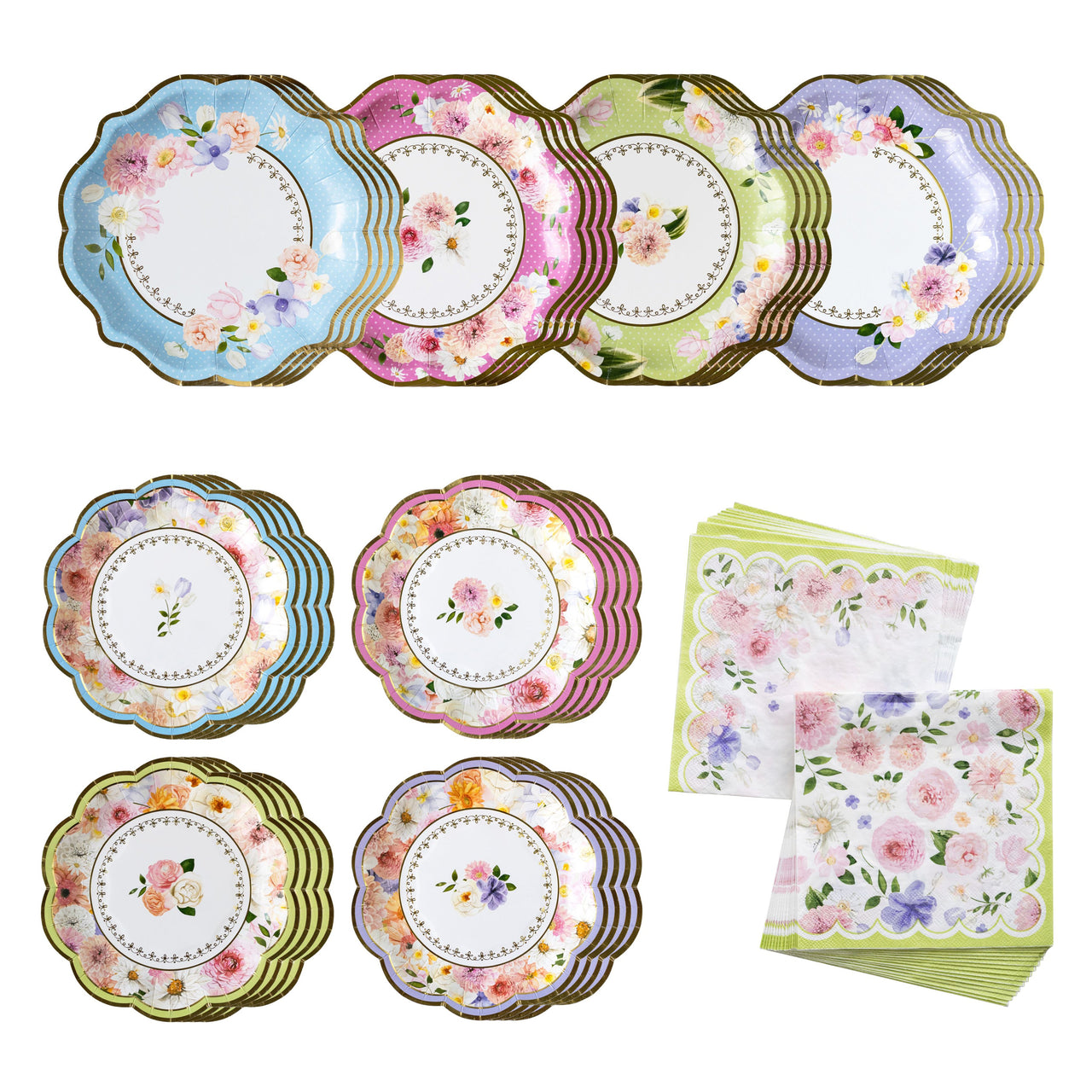 Tea Time Party 62 Piece Party Tableware Set (16 Guests) - Alternate Image 8 | My Wedding Favors