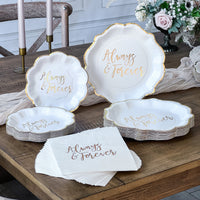 Thumbnail for Always & Forever 72 Piece Party Tableware Set (24 Guests) - Main Image | My Wedding Favors