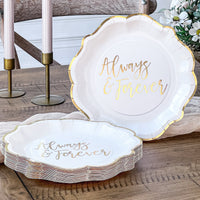 Thumbnail for Always & Forever 72 Piece Party Tableware Set (24 Guests) - Alternate Image 7 | My Wedding Favors