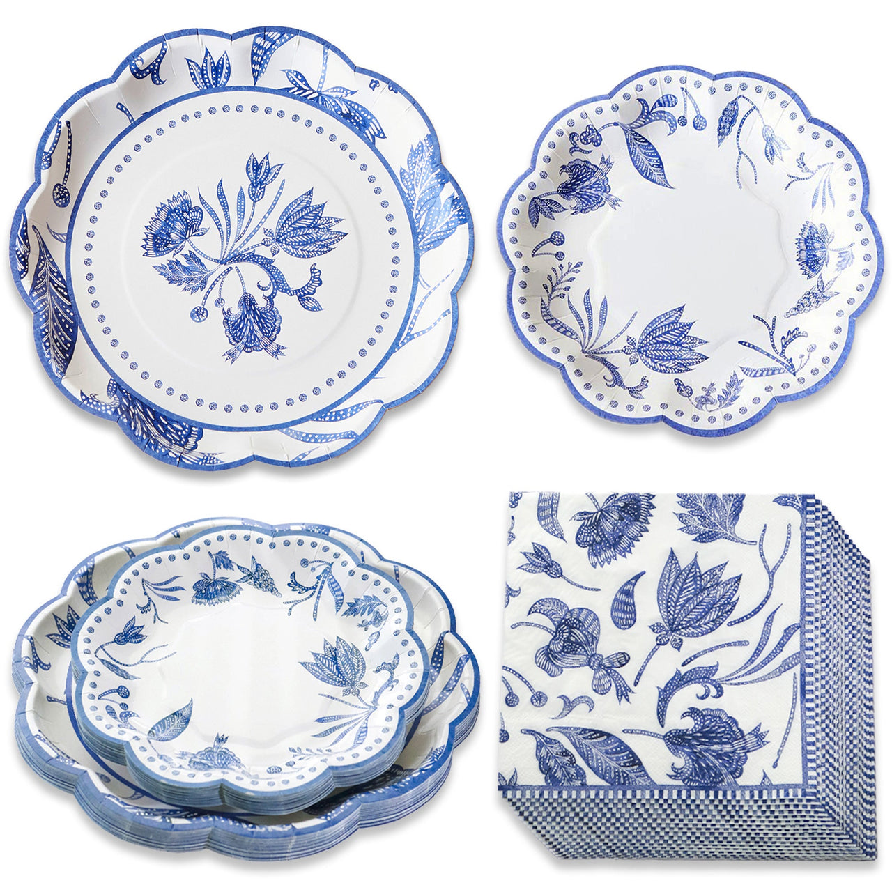 Blue Willow 62 Piece Party Tableware Set (16 guests) Alternate Image 1 - My Wedding Favors