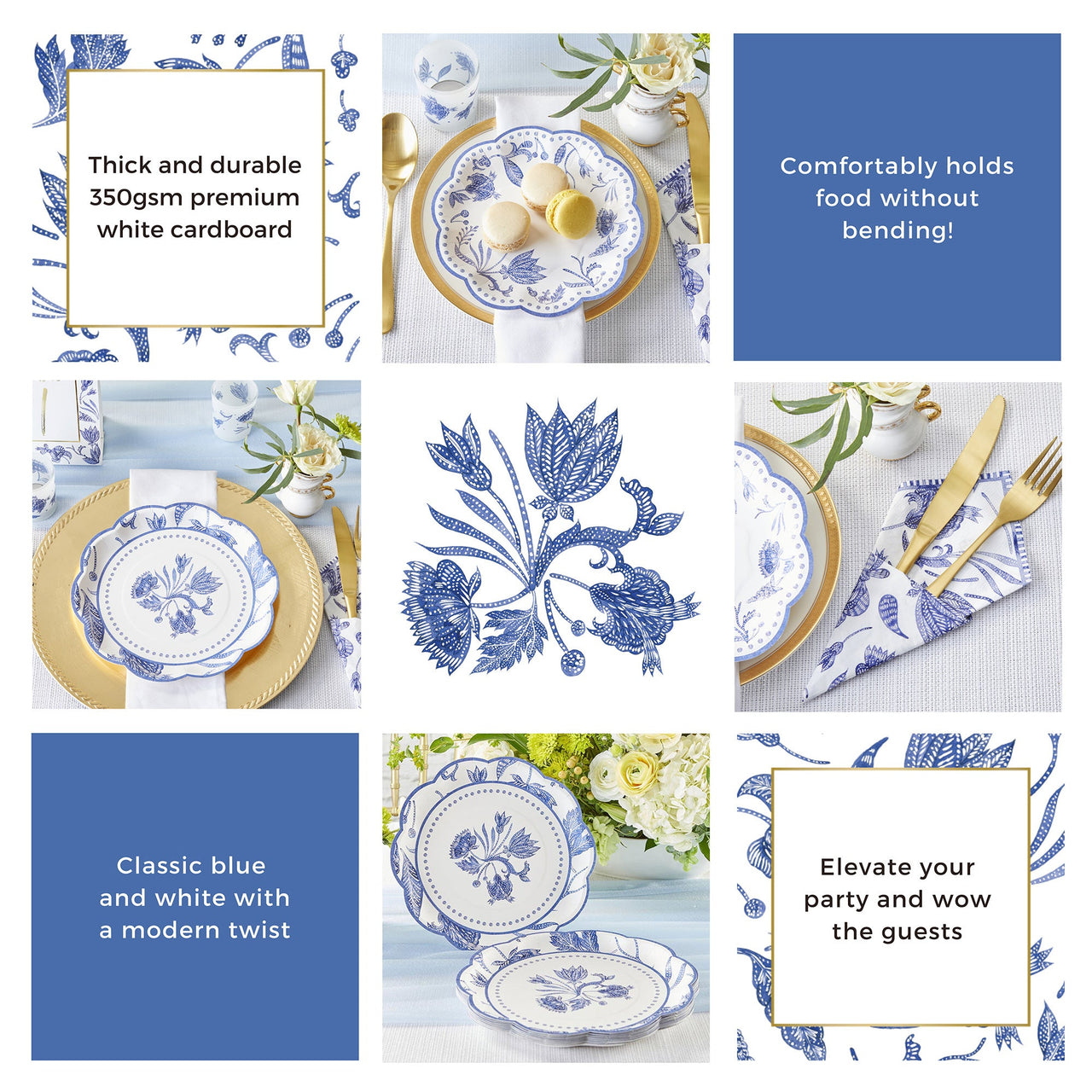 Blue Willow 62 Piece Party Tableware Set (16 guests) Alternate Image 5 - My Wedding Favors