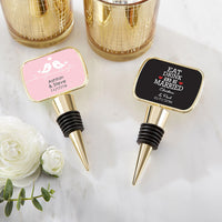 Personalized Gold Bottle Stopper - Main Image | My Wedding Favors