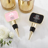 Thumbnail for Personalized Gold Bottle Stopper - Main Image | My Wedding Favors