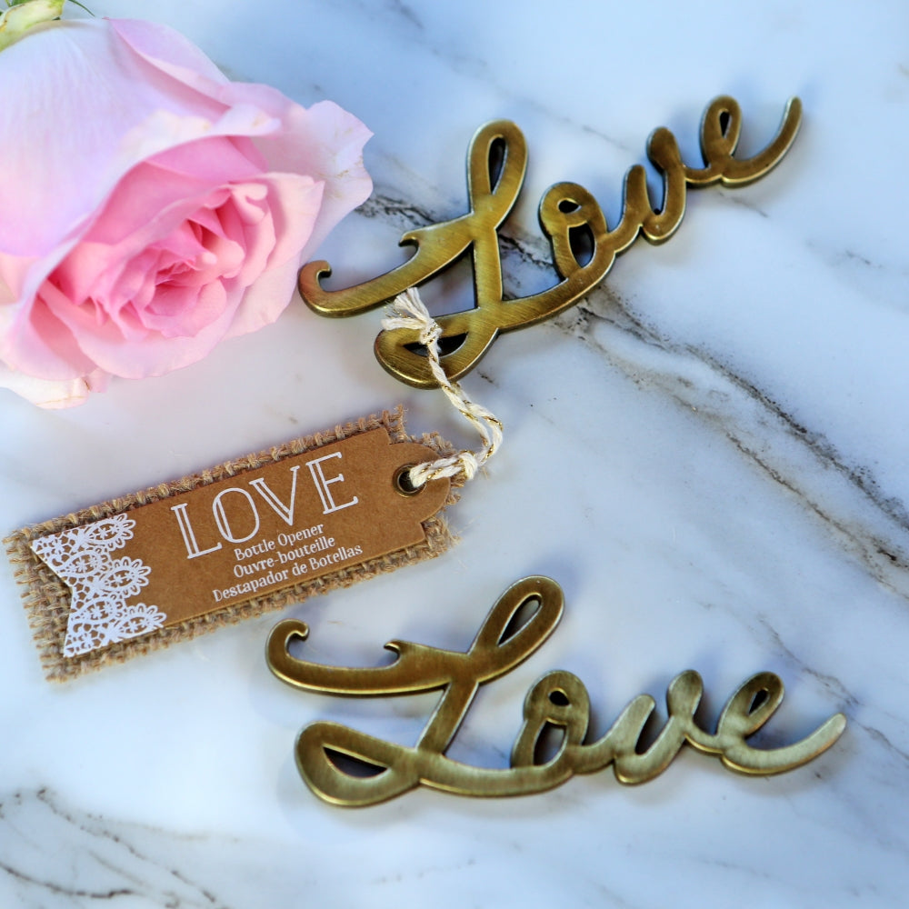 Gold Love Bottle Opener - Alternate Image 3 | My Wedding Favors