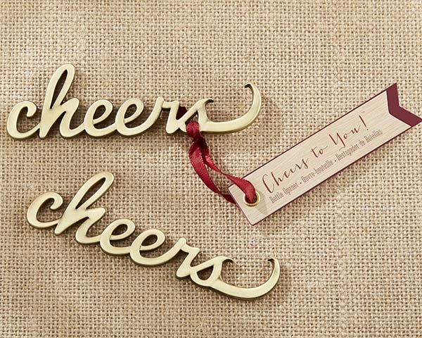 Cheers Antique Gold Bottle Opener - Alternate Image 4 | My Wedding Favors
