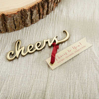 Thumbnail for Cheers Antique Gold Bottle Opener - Alternate Image 3 | My Wedding Favors