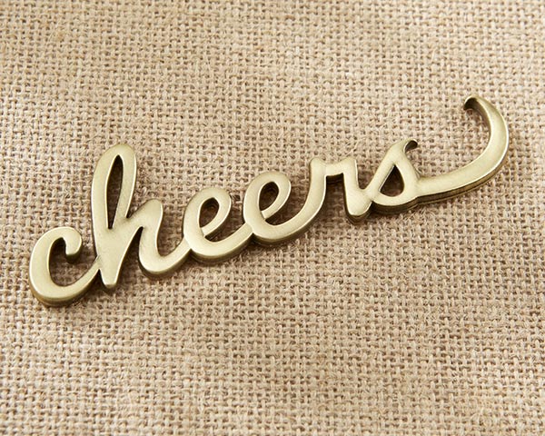 Cheers Antique Gold Bottle Opener - Alternate Image 5 | My Wedding Favors