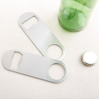Thumbnail for DIY Silver Oblong Bottle Opener - Main Image | My Wedding Favors