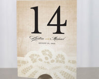 Thumbnail for Vintage Lace Table Numbers (Set of 12) - Alternate Image 2 | My Wedding Favors
