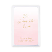 Thumbnail for Personalized Ombre Playing Cards In Plastic Case (Many Colors Available) - Alternate Image 2 | My Wedding Favors