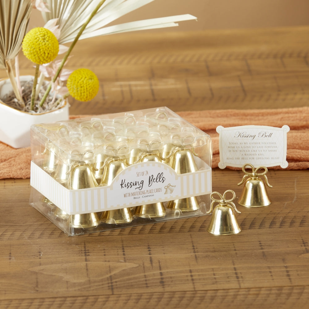 Gold Kissing Bells Place Card/Photo Holder (Set of 24) - Alternate Image 4 | My Wedding Favors