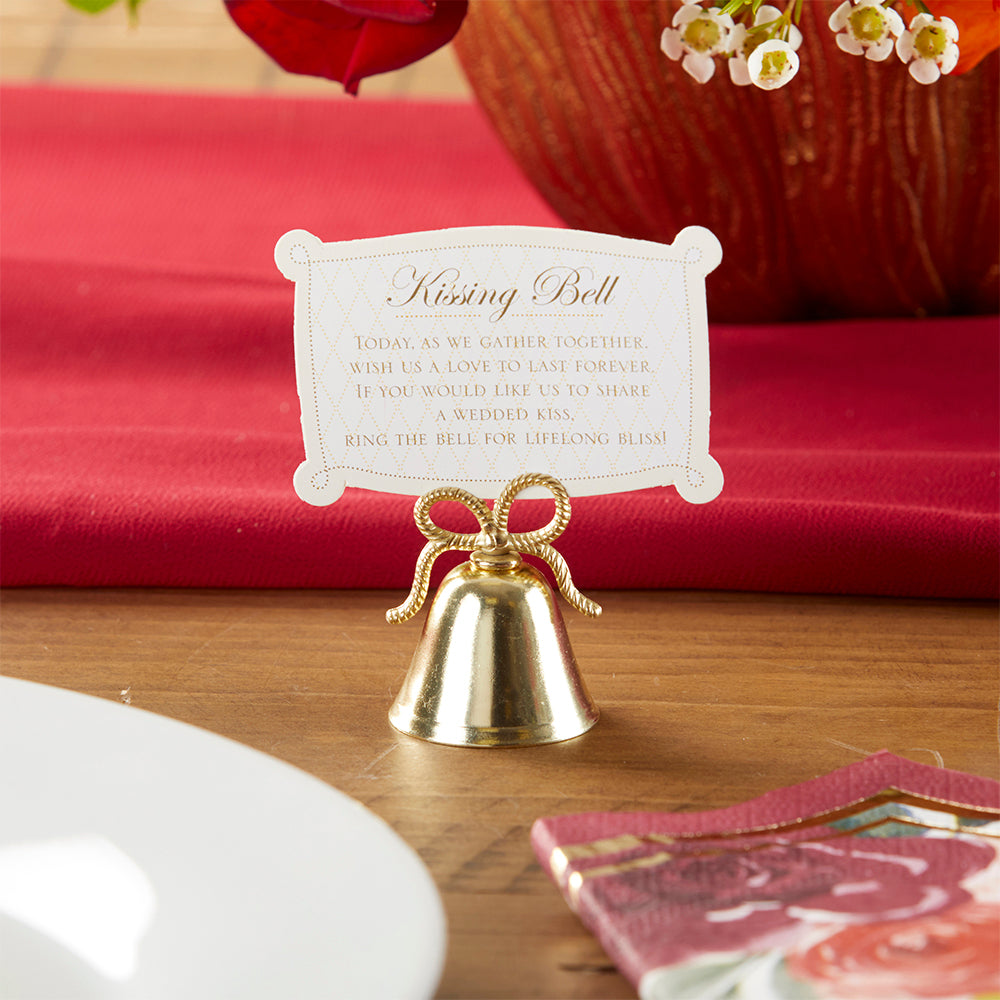 Gold Kissing Bells Place Card/Photo Holder (Set of 24) - Alternate Image 5 | My Wedding Favors