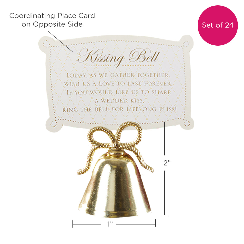Gold Kissing Bells Place Card/Photo Holder (Set of 24) - Alternate Image 6 | My Wedding Favors