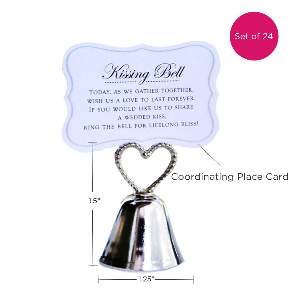 Silver Kissing Bells Place Card/Photo Holder (Set of 24) - Alternate Image 5 | My Wedding Favors