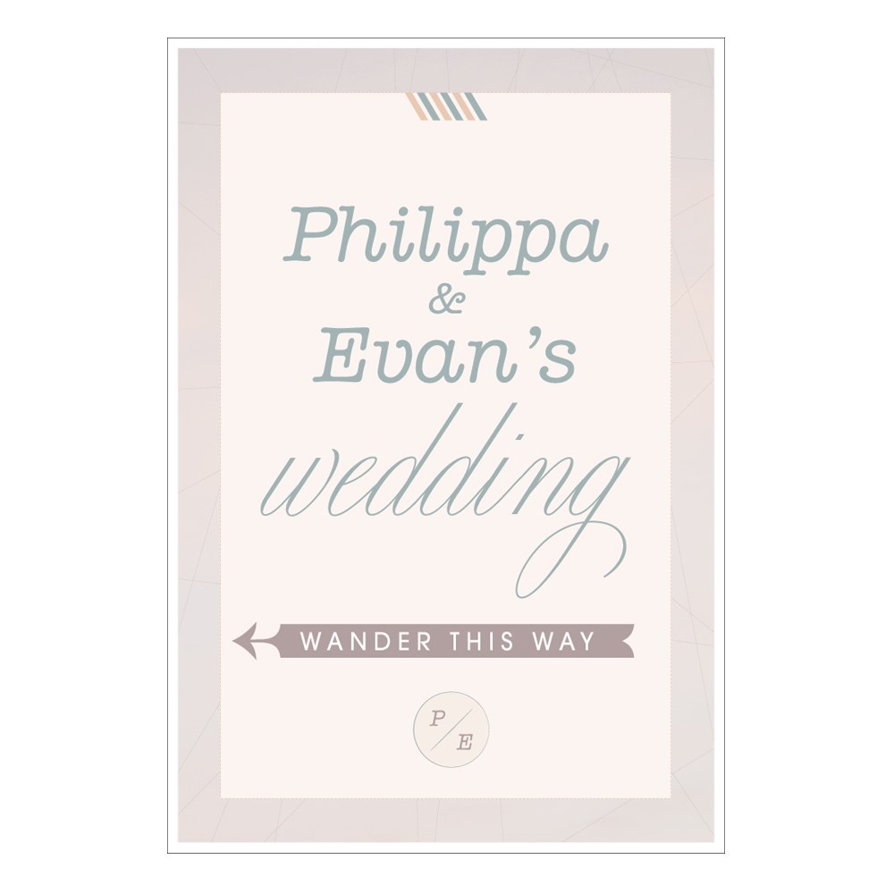 Personalized Wanderlust Directional Poster - Alternate Image 2 | My Wedding Favors