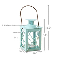 Thumbnail for Luminous Blue Mini-Lantern Tea Light Holder - Alternate Image 4 | My Wedding Favors