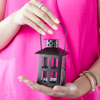 Black Mini Lantern - Alternate Image 4 | My Wedding Favors