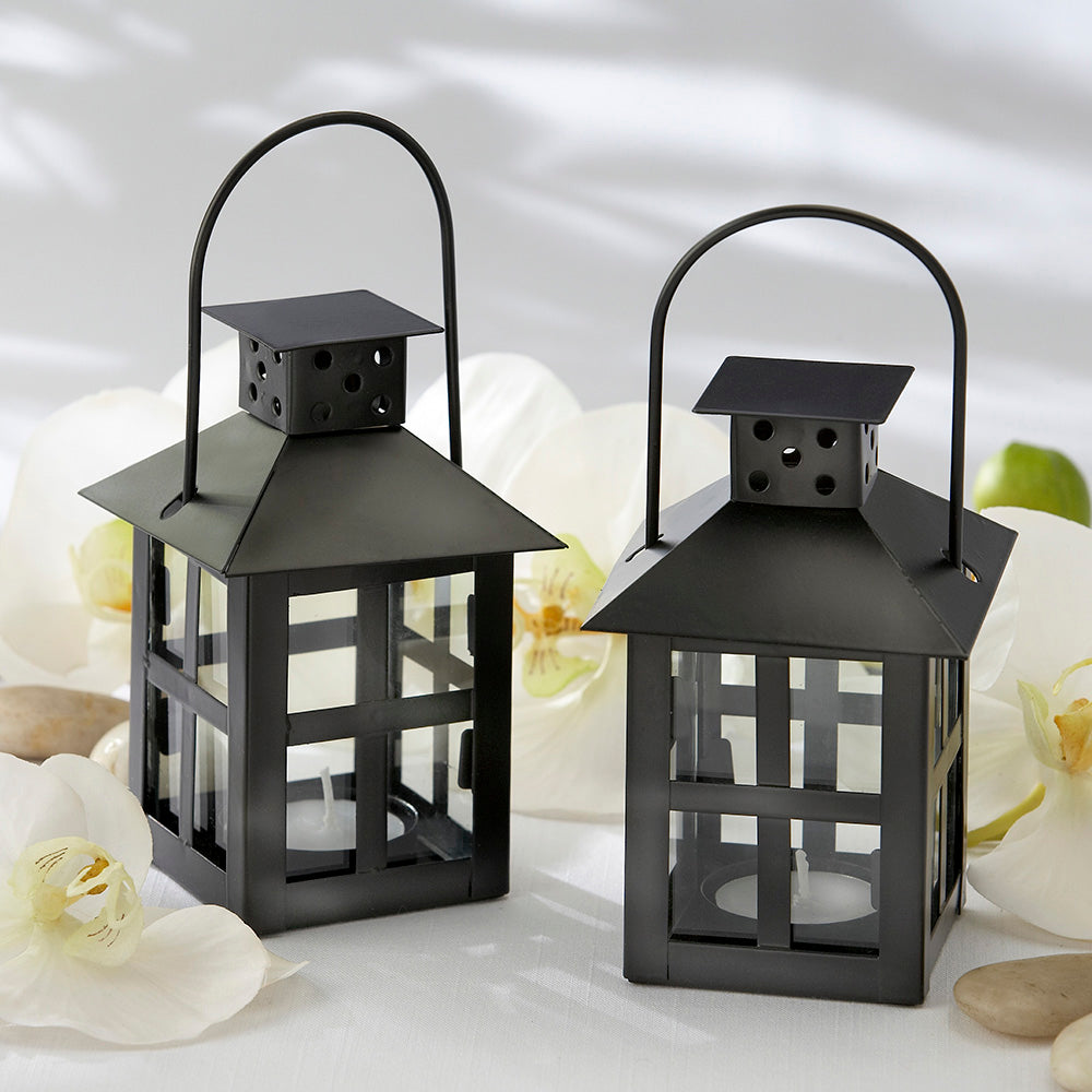 Black Mini Lantern - Alternate Image 5 | My Wedding Favors