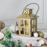 Vintage Antique Gold Distressed Lantern - Small - Alternate Image 2 | My Wedding Favors