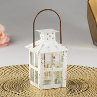 Vintage White Distressed Lantern - Small - Alternate Image 3 | My Wedding Favors