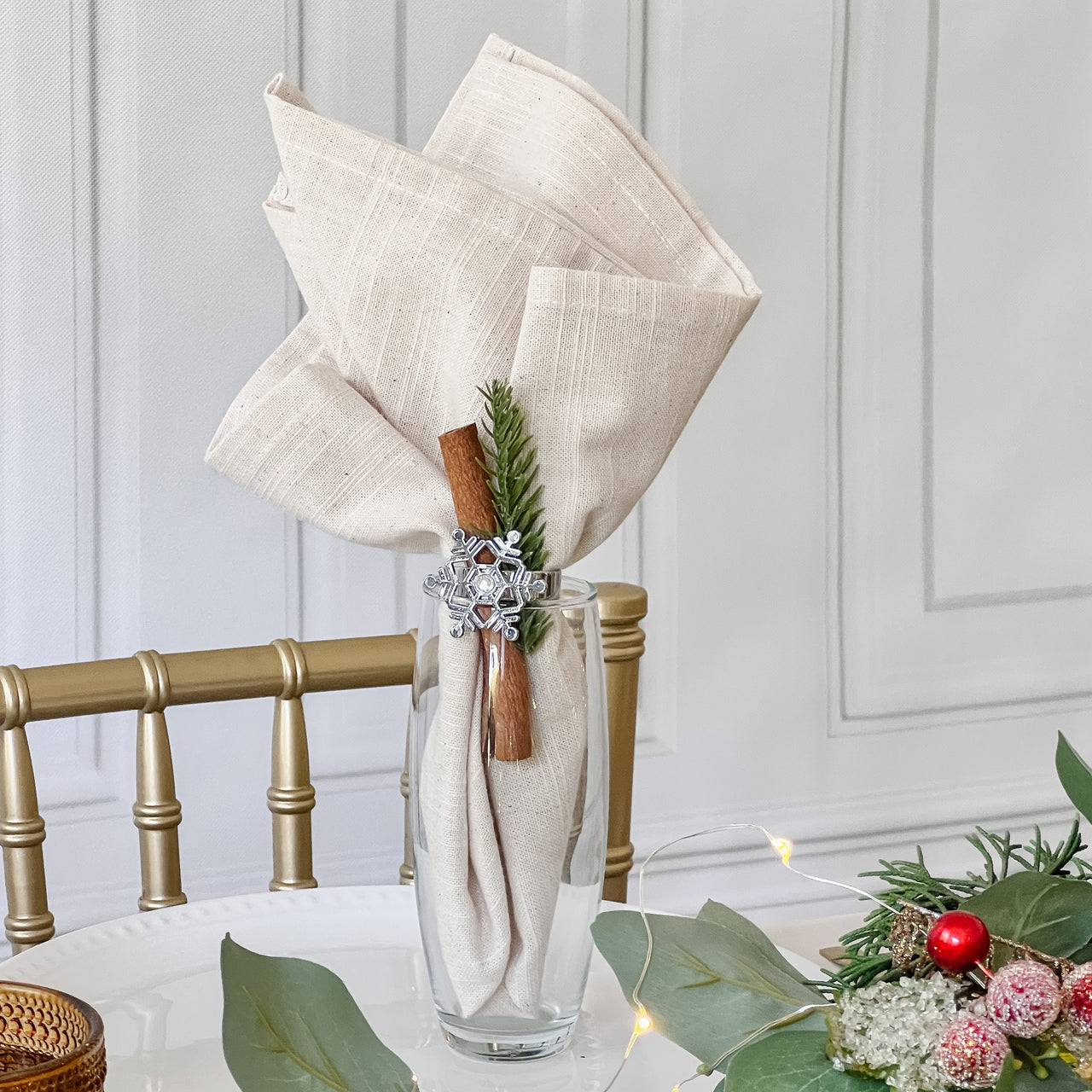 Sparkling Snowflake Napkin Ring (Set of 4) - Alternate Image 4 | My Wedding Favors