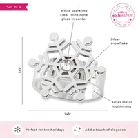 Thumbnail for Sparkling Snowflake Napkin Ring (Set of 4) - Alternate Image 6 | My Wedding Favors
